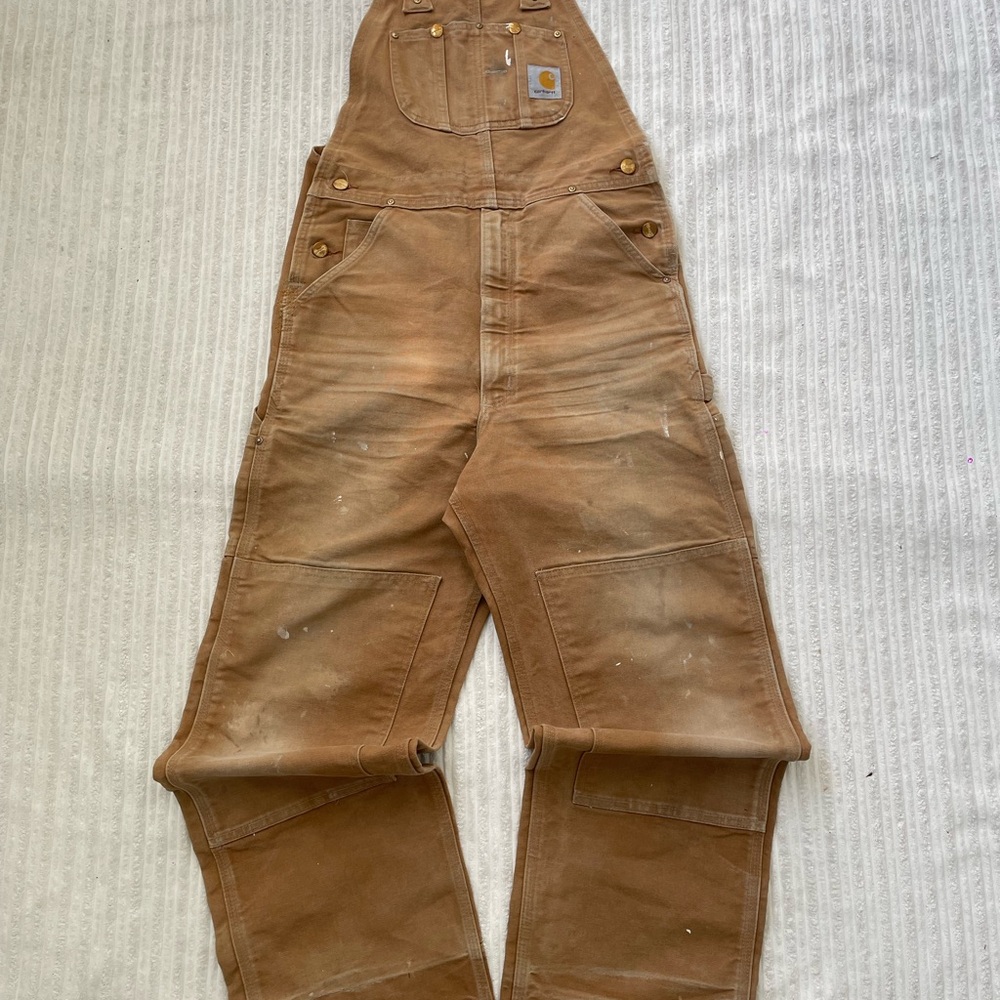 Carharrt R01 Relaxed Fit Duck Canvas Work Bib Overalls | 30x34 - Picture 2 of 4